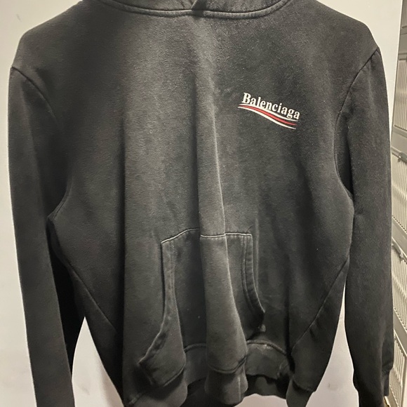 Balenciaga Black political campaign hoodie men’s Small